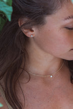 Load image into Gallery viewer, 14K GOLD ROSE CUT DIAMOND STUD EARRINGS