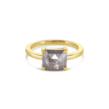 Load image into Gallery viewer, Cushion Claw Prong Rose Cut Diamond Solitaire Ring
