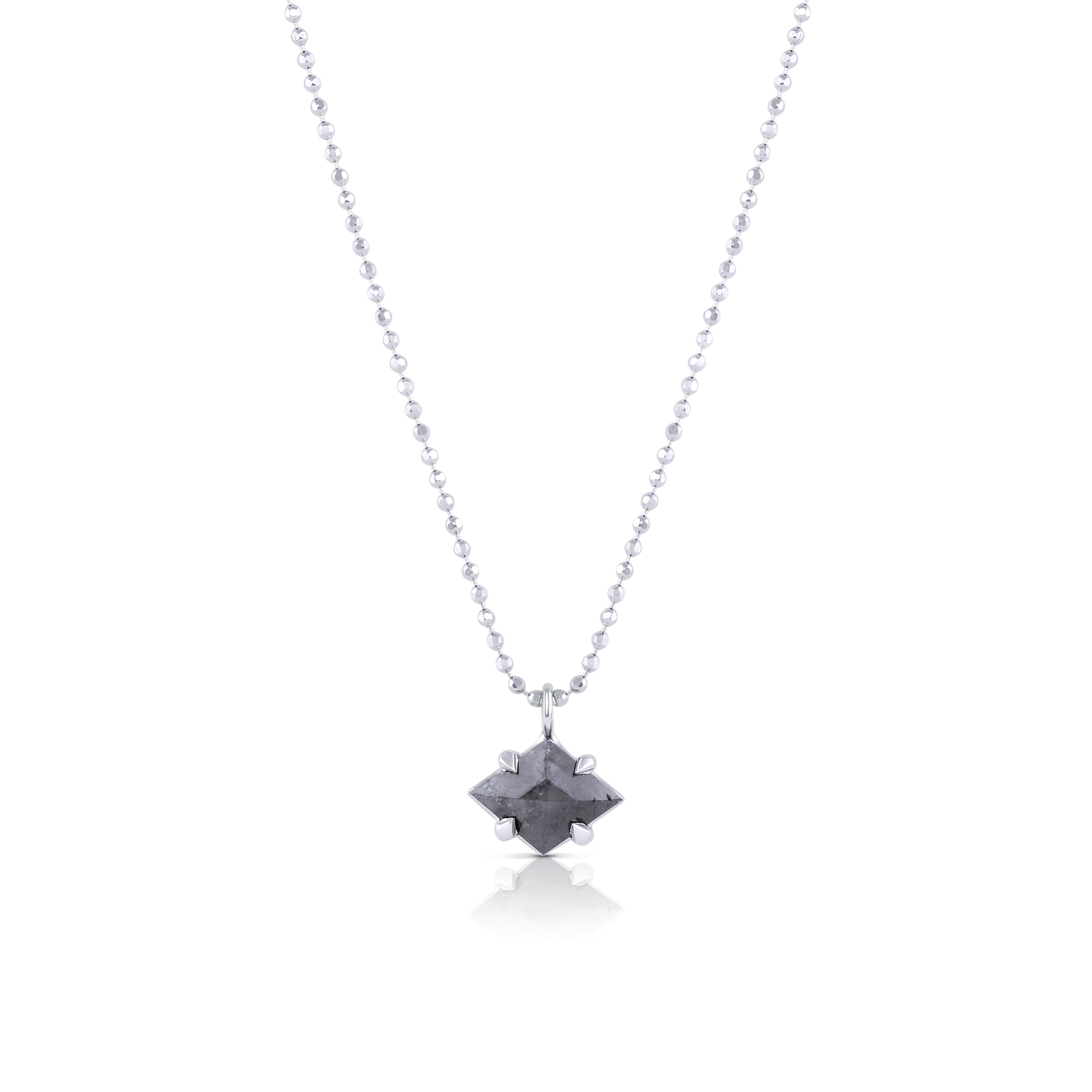 Rose Cut Diamond Solitaire Necklace